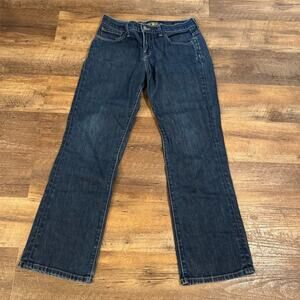 Lucky Brand Easy Rider Jeans 8/29 Dark Wash Straight Leg Western Cowgirl FLAWS